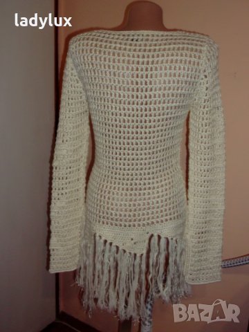 POINT, Ефектна Блуза с ресни, Размер S. Код 341, снимка 5 - Блузи с дълъг ръкав и пуловери - 23165446