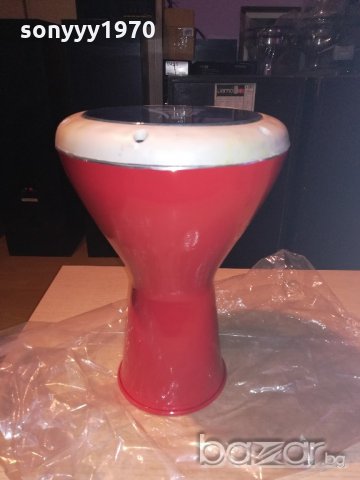 Тарамбука 40х25см-внос сирия-червена нова метална, снимка 8 - Ударни инструменти - 20913027