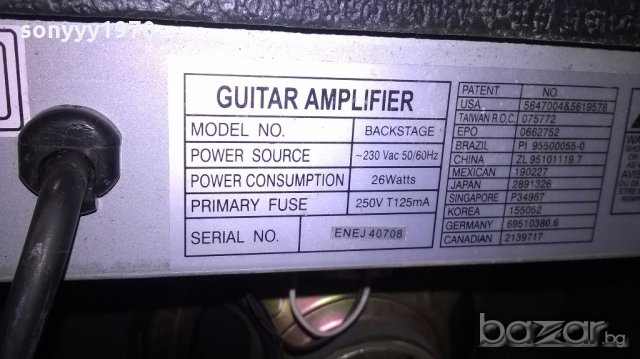 peavey backstage-guitar amplifier-30х30х18см-внос англия, снимка 17 - Ресийвъри, усилватели, смесителни пултове - 19576059
