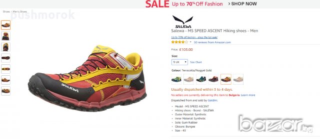 Salewa Men's Speed Ascent Trail Shoe, снимка 8 - Маратонки - 20338492