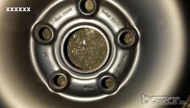 4бр. железни джанти 15" 5x112, 6j, Et-45, центр. 57.1мм, снимка 4 - Гуми и джанти - 12054460