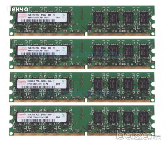 РАМ Памет за INTEL Процесори Kit 2X2GB 2Rx8 PC2-6400 RAM DDR2 800MHz 240PIN , снимка 1 - RAM памет - 20295301