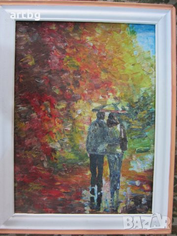 Автентична картина "Семейно", снимка 2 - Картини - 24753263