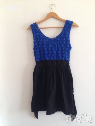 Красива рокля в черно и синьо, снимка 2 - Рокли - 22504508