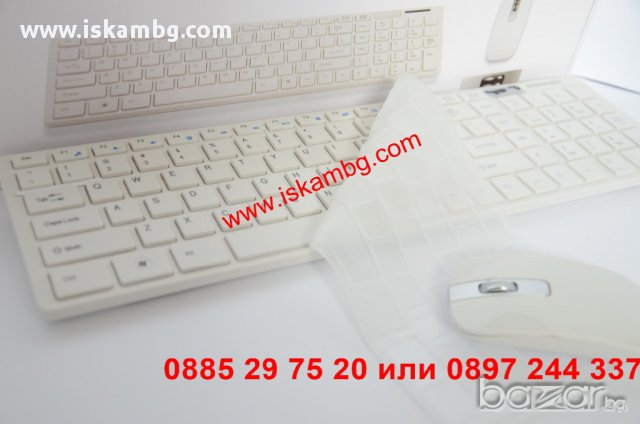 Безжична клавиатура и мишка със силиконово покритие - код 0803, снимка 3 - Клавиатури и мишки - 12244776