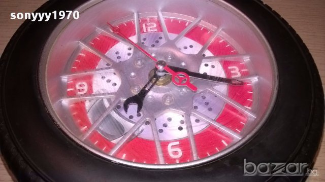 Часовник-гума-19см-внос швеицария, снимка 4 - Антикварни и старинни предмети - 13681519