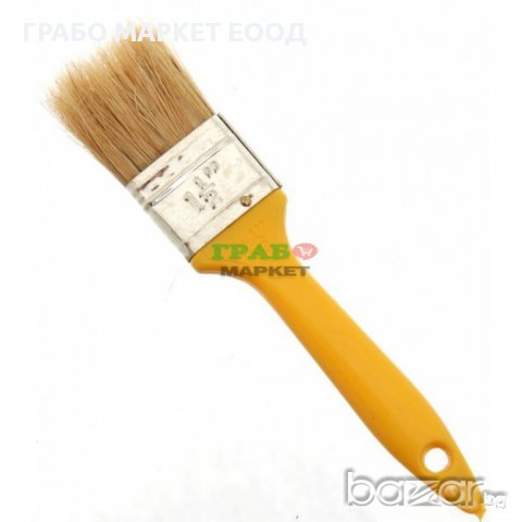 Четка за боядисване с естествен косъм и PVC дръжка. Размери - в/д/ш - 16.5/3.8/0.8см., снимка 1