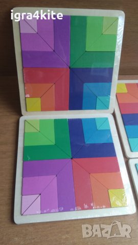 НОВ Модел Дървен Геометричен Тетрис Цвете , логически и занимателен., снимка 4 - Образователни игри - 25012576