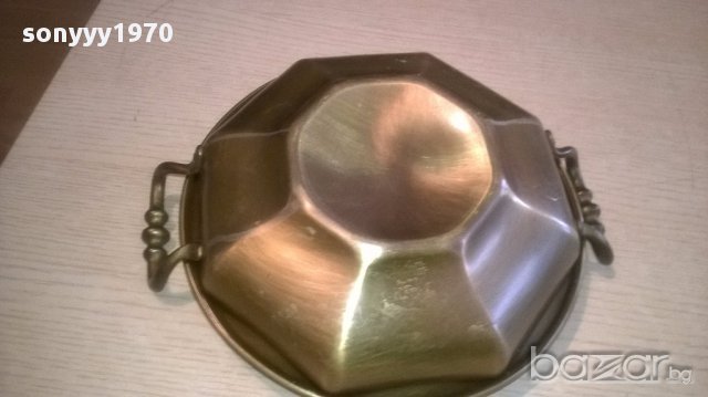 Ретро колекция-фруктиера мед/месинг 27х8см-внос швеицария, снимка 3 - Антикварни и старинни предмети - 17238651