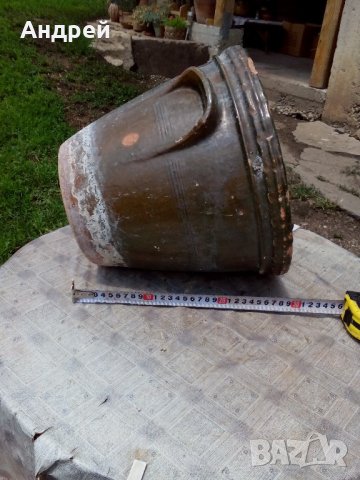 Стара керамична саксия,керамика, снимка 4 - Антикварни и старинни предмети - 22150503