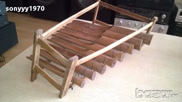 Ретро музикален инструмент-бамбуков-45х38х18см-внос швеицария, снимка 15 - Антикварни и старинни предмети - 17082626