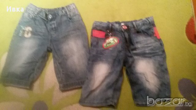  4 броя къси дънкови панталони, снимка 1 - Детски къси панталони - 17621168