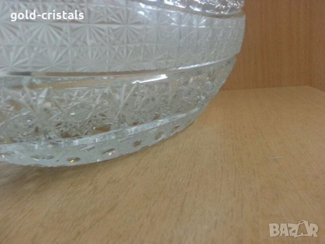  кристална купа овална, снимка 11 - Антикварни и старинни предмети - 24537685