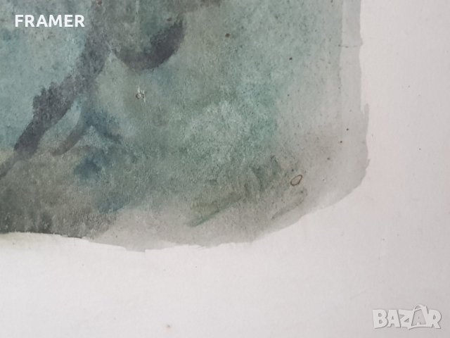 Дечко Узунов Натюрморт Цветя Оригинал акварел Сертификат, снимка 5 - Картини - 23356084