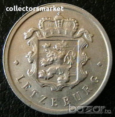 25 центимес 1954, Люксембург, снимка 2 - Нумизматика и бонистика - 9920908
