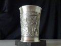 Гравирана чаша,халба от калай BMF. , снимка 1 - Антикварни и старинни предмети - 25737095