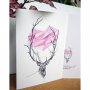 Картичка "Dear" / елен, животни, сърце, любов, розово, снимка 2