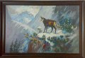 Дива коза в планината, картина за ловци, снимка 1 - Картини - 16890537
