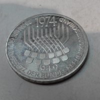 5 марки Германия 1974г сребро, снимка 5 - Нумизматика и бонистика - 22016077