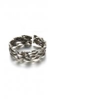 Сребърен пръстен вълни, снимка 1 - Пръстени - 19346264