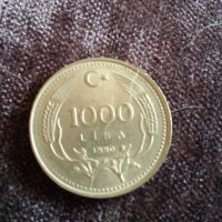 1000 лири Турция 1990, снимка 1 - Нумизматика и бонистика - 21821796