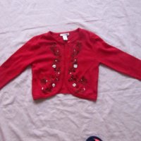 Червена жилетка/наметка за 3/4г, снимка 1 - Детски пуловери и жилетки - 22563598