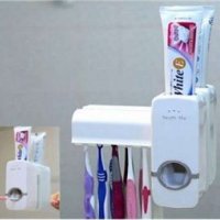 Автоматичен диспенсър за паста за зъби със стойка за 5 четки !!! , снимка 1 - Други стоки за дома - 25782972