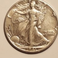 WW2 USA HALF [50c] DOLLAR 1941 Philadelphia Mint in EF condition, снимка 3 - Нумизматика и бонистика - 20878091