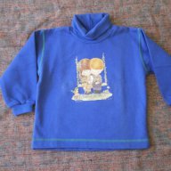 Ватирано детско поло в турско синьо с щампа, ново, номер 30 , снимка 2 - Детски Блузи и туники - 15551303