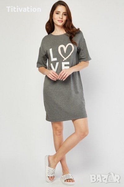 Рокля туника сива, снимка 1