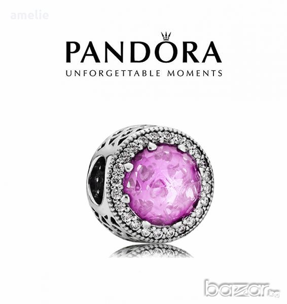 Черен Петък! Pandora талисман Blush Purple. Колекция Amélie, снимка 1