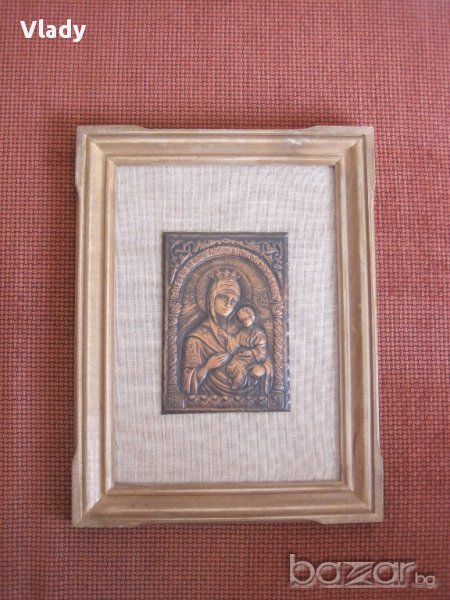 Медна икона на Богородица , снимка 1