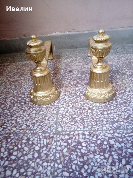 две барокови поставки дърва за камина, снимка 1