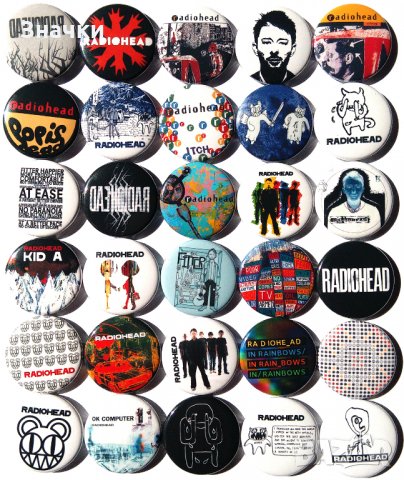 Значки на Radiohead, снимка 1 - Други ценни предмети - 24868401