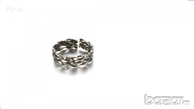 Сребърен пръстен вълни