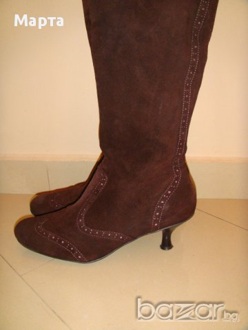 Ботуши Tamaris естествен велур, снимка 3 - Дамски ботуши - 11658225