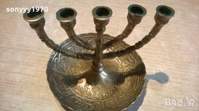 евреиски свещник-11х10см-внос швеция, снимка 4 - Колекции - 24235230