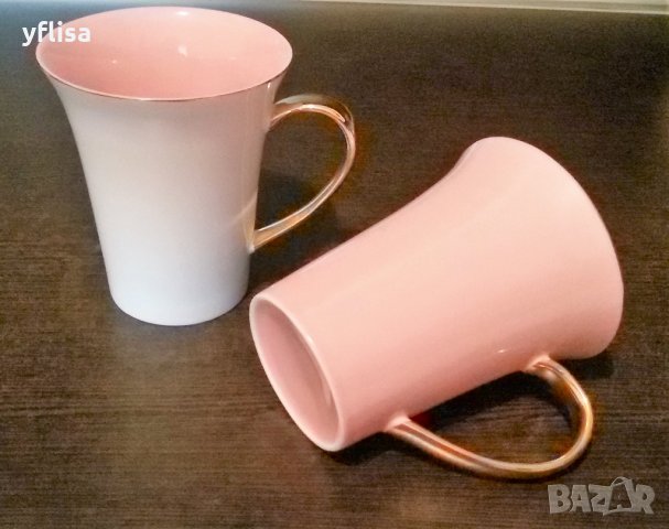 Розов комплект от две чаши -  350 мл. , снимка 3 - Подаръци за жени - 23572643
