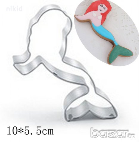 Малката Русалка Ариел Голям метален резец форма тесто фондан бисквитки декорация украса