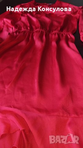 Червена парти рокля, снимка 4 - Рокли - 23358666