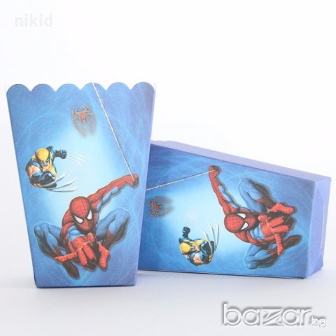 Spiderman Спайдърмен Парти кутия за дребни лакомства пуканки и др, снимка 2 - Кутии за храна - 19715832
