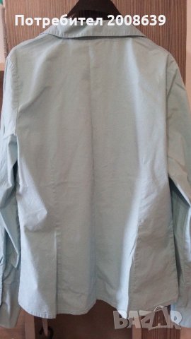 Дамска риза, еластична и памучна с дълъг ръкав,синьо-зелен цвят, снимка 3 - Ризи - 22105052