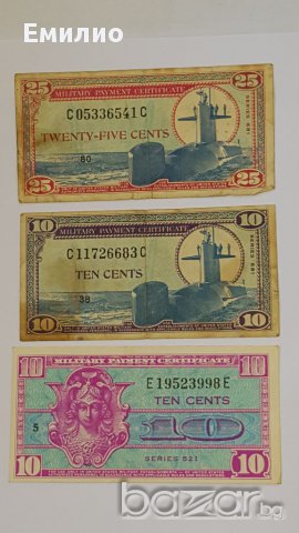 MPC. USA MILITARY PAYMENT CERTIFICATE SERIES 681 & 521 1954-1958, снимка 3 - Нумизматика и бонистика - 17796032