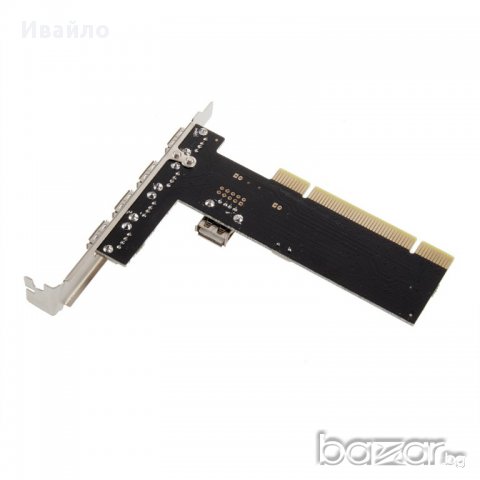 5 Ports Usb 2.0 Usb2 Pci Card Controller Adaptor, Usb хъб, разклонител, снимка 6 - Кабели и адаптери - 8799058