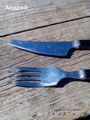 Нож и вилица, снимка 3 - Антикварни и старинни предмети - 19573560