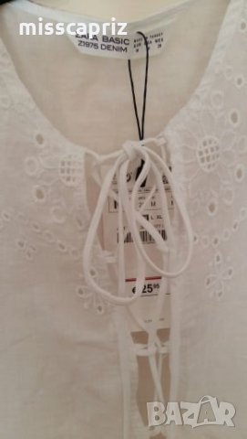 Памучна риза Zara , снимка 4 - Ризи - 24404180