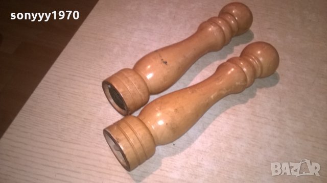 дървени прибори за сол и пипер-27х6см-внос швеицария, снимка 6 - Прибори за хранене, готвене и сервиране - 26049524