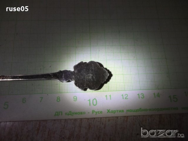 Лъжичка с герб стара малка сребърна - 10,9 гр., снимка 5 - Други ценни предмети - 21015051