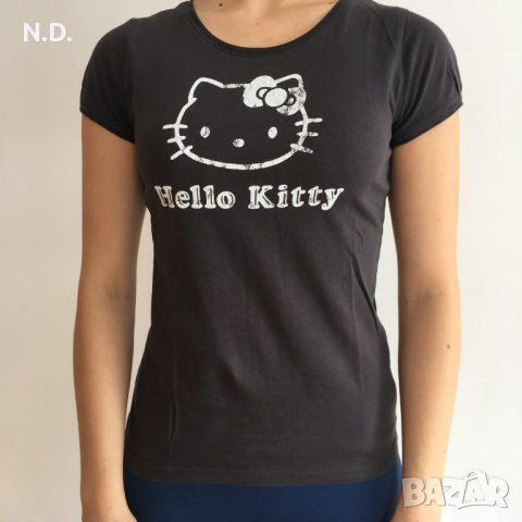 Тениска hello kitty  тъмносива, тениска черна, тениска сива  3 лв., снимка 1 - Детски тениски и потници - 26124736