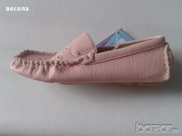 Детски мокасини за момиче от еко кожа, в розово, анатомично стъпало, снимка 1 - Детски обувки - 10185084